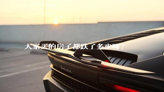 大家买的房子都跌了多少呀？