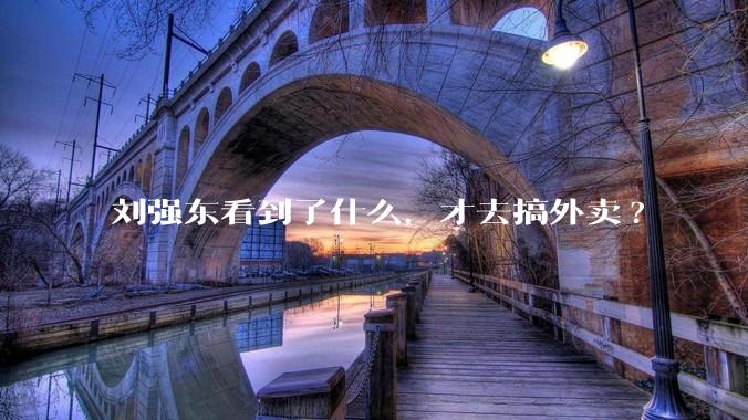 刘强东看到了什么，才去搞外卖?